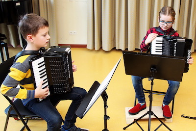 Symbol Kultur Kinder Akkordeon Musikschule
