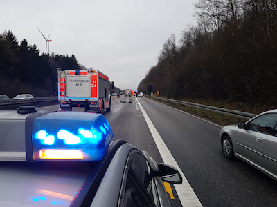 Symbol Polizei Unfall Autobahn