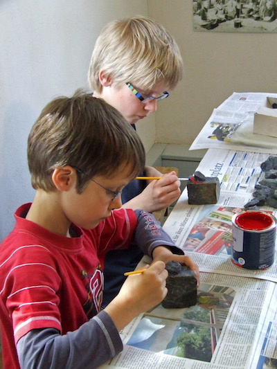 Symbol Kinder Malen Basaltmannchen